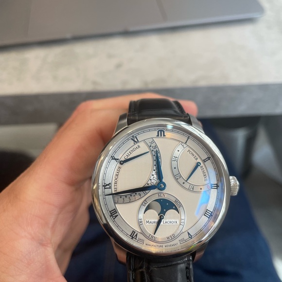 *SOLD* Maurice Lacroix Masterpiece Moonohase Retrograde - Picture 5 of 11